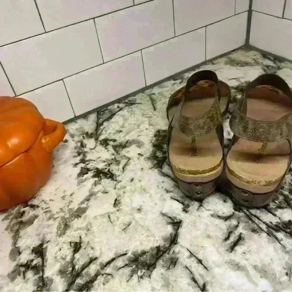 Pierre Dumas Chantel Leopard Cheetah Brown and Beige Wedges - Picture 9 of 10